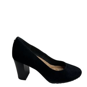 Giani Bernini Women's Memory Foam Tavetti Black Heels Suede Pumps Size 5.5 M